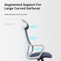 Chaise de bureau ergonomique à dossier haut entièrement réglable en maille segmentée, siège en mousse haute résilience, idéale pour une utilisation scolaire moderne