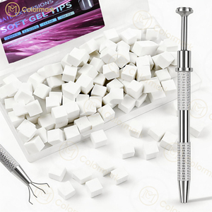 Mini Set de Herramientas para Decoración de Uñas, con Esponja de Algodón y Pinza para Uñas, para Salones de Manicura - Product Image 1