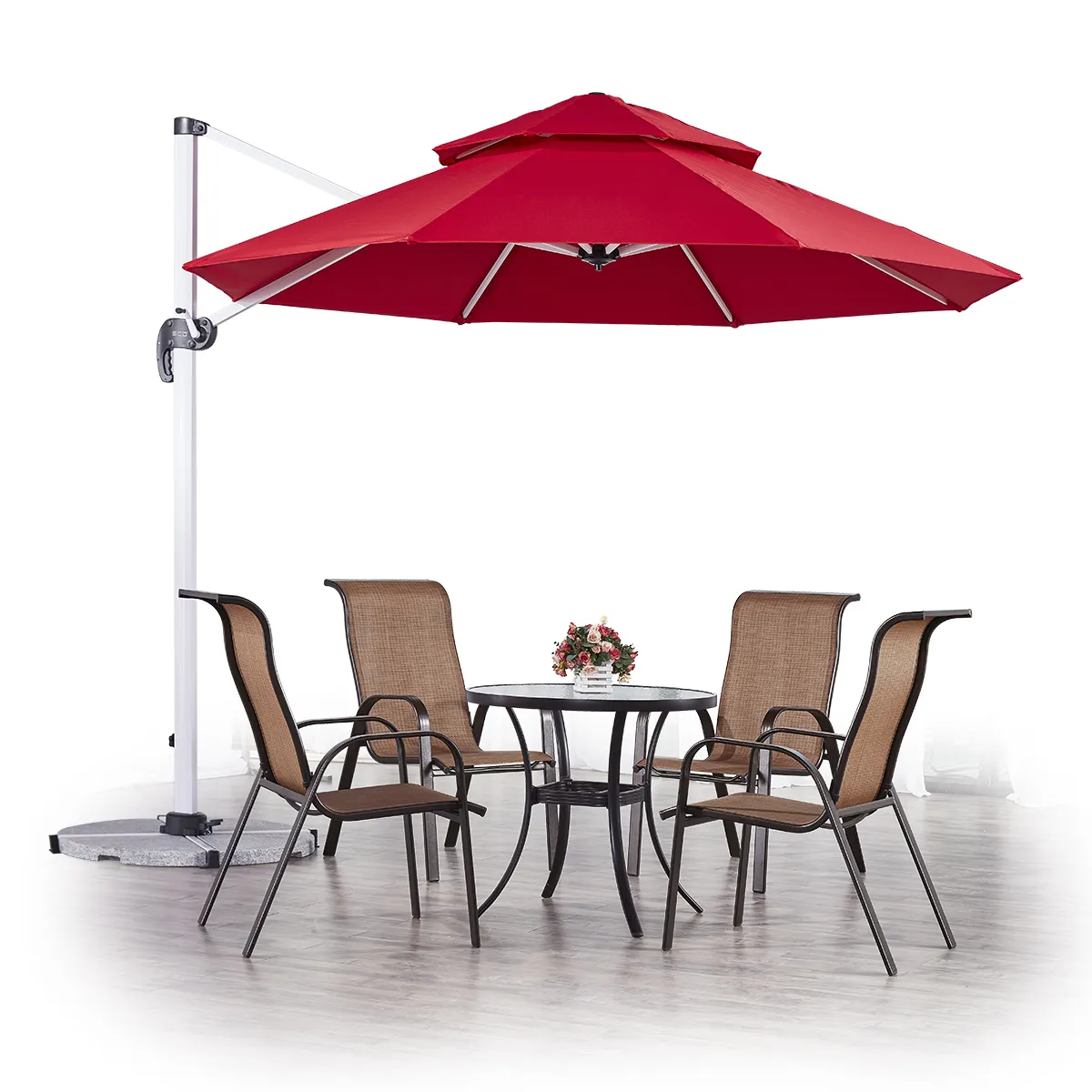 Guarda-chuva grande de alumínio, 3*3m, para áreas externas, jardim pátio, restaurante, guarda-chuva romano, venda por atacado