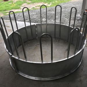 गर्म डुबकी गैल्वेनाइज्ड स्टील राउंड घास बाले पशु बकरी पशुधन फीडर - Product Image 6