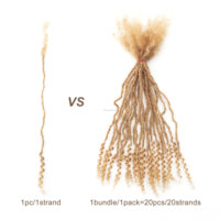 Extensions de cheveux dreadlocks bouclées blondes de 10 pouces, style Inter Locs, 0,2 cm, faites à la main, fabricant direct