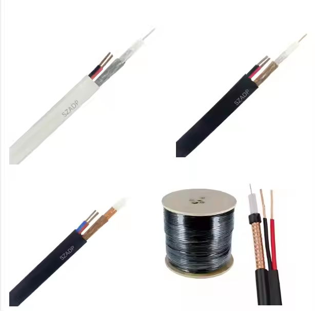 SZADP RG6 Coaxial Cable 75 Ohm RF Cable with Stranded Copper Conductor PVC/PE Jacket for TV Satellite Signal (Single Conductor)