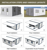 Maison conteneur extensible 20 pieds 40 pieds, cabine modulaire préfabriquée, logement pour travailleurs sur chantier