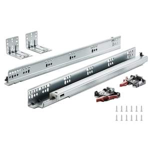 DB vente en gros de 18 pouces de rail en acier d'extension de roulement à billes robuste 6 paires de rails de montage latéraux inférieurs de tiroir à fermeture douce Desig moderne - Product Image 1