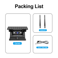 Caméra de recul sans fil magnétique solaire étanche rechargeable 720P avec application pour camion, camping-car, remorque, voiture