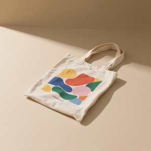 Sacs fourre-tout en sergé de coton OEM pour courses, avec logo imprimé personnalisé, couleurs sur mesure, toutes saisons, origine américaine - Product Image 4