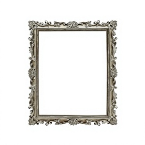 Handmade Vintage Metal Mirror Frame Rectangle Wall <b>Mount</b> Vertical Antique Silver Ornate Design Decorative Home Art - Product Image 1