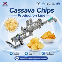1500kg/h Kontinuierliche Kassava-Chip-Produktionslinie, CE-Zertifiziert/Energiesparend durch Wärmerückgewinnung/Stärkerückgewinnungssystem/Industriequalität