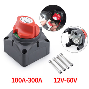 สวิตช์ตัดการเชื่อมต่อแบตเตอรี่ 100A-300A 12V-60V แบบหมุน สำหรับรถยนต์ รถบ้าน เรือ ยอชท์ ติดตั้งบนแผง - Product Image 4