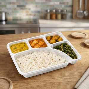 Caja de Comida de Polipropileno, Capacidad para 5 Comidas, Gama de Cajas de Comida - Lonchera al por Mayor para Preparación de Comidas, Bandejas de Catering y Más - Product Image 1