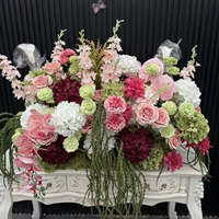 Arreglo Floral Colorido para Boda, 80 cm, Decoración Floral con Rosas Artificiales para el Pasillo, Arreglo Floral para Eventos de Boda
