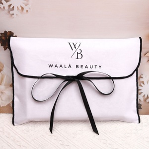 Luxury Reusable Custom Logo Printed <b>White</b> Cotton Twill Envelope Cover <b>Bag</b> Gift Baby Clothing Pillow Dust Pouch Organic Dust <b>Bag</b> - Product Image 4