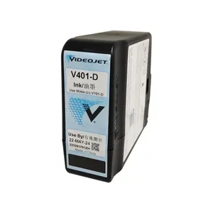Videojet V411-D serisi kodlama baskı için çip ile fabrika videojet kartuşu V-705D V-706D 1000 mürekkep