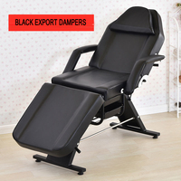 Table de massage hydraulique rotative professionnelle noire, design moderne pliable, cuir synthétique électrique, utilisation en salon de beauté, vente chaude