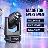 Projecteur de scène LED BSW 300W avec faisceau annulaire, spot, wash, zoom, gobo, DMX512, RDM pour théâtre, mariage, événement (Stock US)