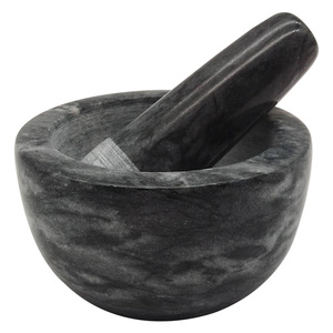 Haute qualité marbre naturel pierre mortier pilon grande taille herbe épices outil de meulage Shaker couvercle boîte cuisine utilisation pour poivre sel - Product Image 3