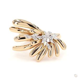 Elegant Gold Diamond Ring for Women Real Sparkle Fine Jewelry Gift Wedding Engagement Stylish Classic Design - Product Image 4