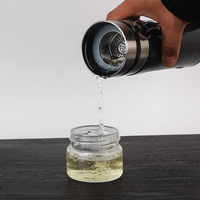 Bouteille d'eau en verre à double paroi isolée CHUFENG 400 ml, anti-fuite, avec infuseur, pour les voyages, le bureau, les affaires, écologique