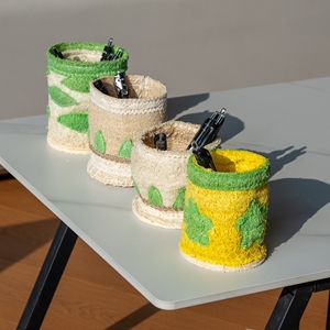 Portaplumas de Luffa Natural al por Mayor, Contenedor Decorativo para Escritorio - Product Image 3