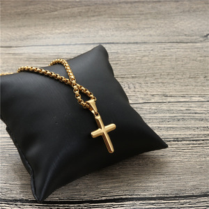 <b>Cross</b> Pendant Necklace Zinc Alloy Unisex Gift Jewelry Hip Hop Style Trendy Design - Product Image 4