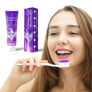 Nhãn hiệu riêng <span class=keywords><strong>OEM</strong></span> tím kem đánh răng nha khoa sáng hiệu quả Kem Đánh Răng màu tím cho răng làm trắng răng trắng - Product Image 1