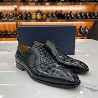 Chaussures habillées décontractées pour hommes, style rétro et tendance, grandes tailles, en cuir pointu, à lacets, polyvalentes pour le bureau