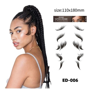 <span class=keywords><strong>2021</strong></span> personnalisé bébé cheveux tatouage autocollant étanche maquillage personnalisé bords lisses à la mode conception temporaire pour le visage fait papier - Product Image 6