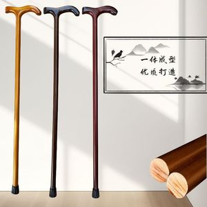 Canne en bois avec poignée en T antidérapante pour personnes âgées - Product Image 2