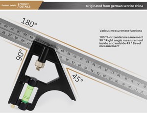 งานไม้สเตนเลสเกรดอุตสาหกรรมปรับแต่งได้90 ° เครื่องมือช่างอเนกประสงค์45 ° มุม OEM/ODM - Product Image 3