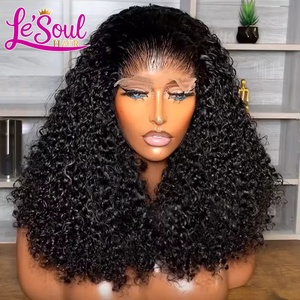 Perruque frontale en dentelle HD sans colle 13x6, cheveux naturels vietnamiens bruts, perruques en cheveux humains, perruques courtes bob en dentelle frontale avec cuticules alignées - Product Image 1