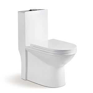 Diseño moderno occidental de colisión de cerámica Siphonic de doble descarga una pieza inodoro de Hotel - Product Image 1