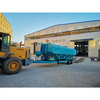 Silo à ciment mobile horizontal personnalisé, entraîné électriquement avec pompe à moteur et contrôle PLC pour station de mélange de béton