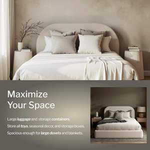 Letto Moderno Imbottito 140x200cm con Spazio di Archiviazione, Struttura a Doghe, Rivestimento in Velluto, Telaio in Legno, Capacità 250kg, <span class=keywords><strong>Testiera</strong></span> Imbottita - Product Image 4