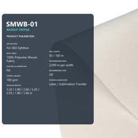 Textile rétroéclairé haute densité 180 g/m² pour des effets de diffusion de lumière supérieurs