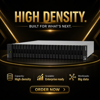 Sistema de almacenamiento Lenovo ThinkSystem DE4200H con controlador dual, matriz de discos 2U, 288 TB de capacidad total, 10 puertos de 25 Gb, iSCSI, FC SAN