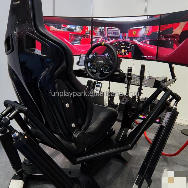 Indoor VR Racing Simulator Console 3D Virtual Reality Car Driving Game Machine Fiberglass and Metal Material