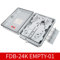 Kotak Sambungan Distribusi Serat Optik FTTH 24-Core Tahan Air IP65 untuk Luar Ruangan, Warna Abu-Abu Putih, Kotak Splitter ODP Serat Optik 1:16