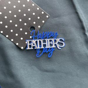 Décorations de gâteau élégantes en acrylique à double couche réutilisables, Joyeuse fête des pères - Product Image 3