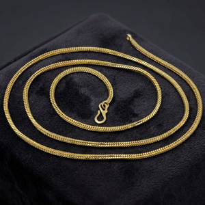 Collar de Cadena de Serpiente o Espiga Chapado en Oro Micro de 14K, 18K y 24K al por Mayor, Collares de Moda, Diseño Moderno de Cadena de Oro. - Product Image 3