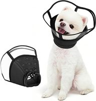 Collier élisabéthain réglable en coton HIPHOPPET pour chats et chiens - Récupération post-chirurgicale, empêche de lécher les plaies