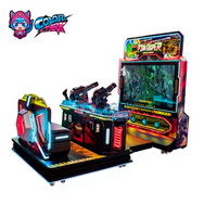Machine de jeu de tir d'arcade d'intérieur à deux joueurs, à monnayeur, avec écran large haute définition et jeu immersif en ligne