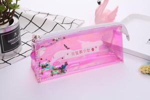 Túi tìm nguồn cung ứng đại lý OEM ODM Hàn Quốc Laser trong suốt PVC bút túi nhỏ màu tươi văn phòng phẩm túi trực tiếp từ nhà máy - Product Image 5