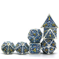 Vente en gros Jeu de dés monstres creux polyédriques en métal cuivré pour donjons et dragons