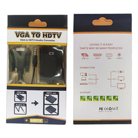 Grosir Pabrik 1080P mendukung VGA HDTV Video kabel adaptor konverter jaket PVC kabel Audio Video untuk teater Rumah