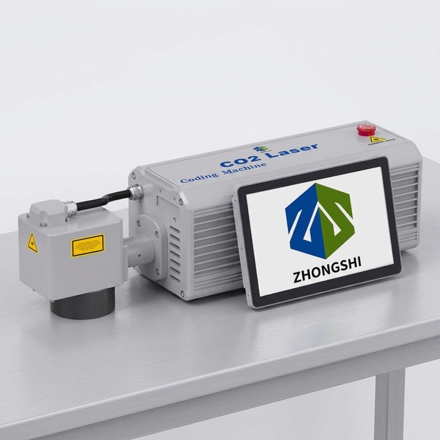 Automatic Flying CO2 Laser Machine for QR Code, Barcode and Production Date Marking on Packaging