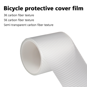 VÉLO <span class=keywords><strong>DE</strong></span> <span class=keywords><strong>ROUTE</strong></span> <span class=keywords><strong>DE</strong></span> MONTAGNE SILICIUM SOFT TPH CLAIR MOTIF 3D CARBONE PROTECTEUR <span class=keywords><strong>DE</strong></span> VÉLO 0.5MM D'ÉPAISSEUR ANTI RAYURE - Product Image 5