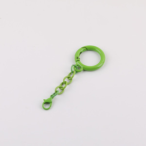 Colorful Baking Paint Metal Spring Ring Chain Keychain Diy Jewelry Accessories for <b>Bag</b> Craft Projects Middle Size Licensed - Product Image 2