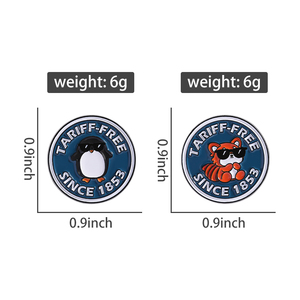 Sans <span class=keywords><strong>tarif</strong></span> depuis 1853 émail broche Cool pingouin et raton laveur avec lunettes de soleil broche bijoux cadeau en vrac en gros - Product Image 6