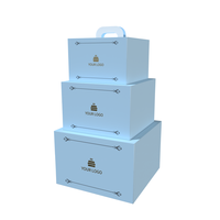 Caja Plegable Personalizada para Cupcakes, Caja Transparente de PET para Pan, Pasteles y Productos de Panadería, con Ventana y Asa