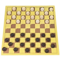 Jeu de dames en bois 40x40cm MDF 30mm, pions en bois de lotus, plateau 100 cases, pour intérieur, écologique, pour tournois professionnels, écoles, clubs et jeux de société